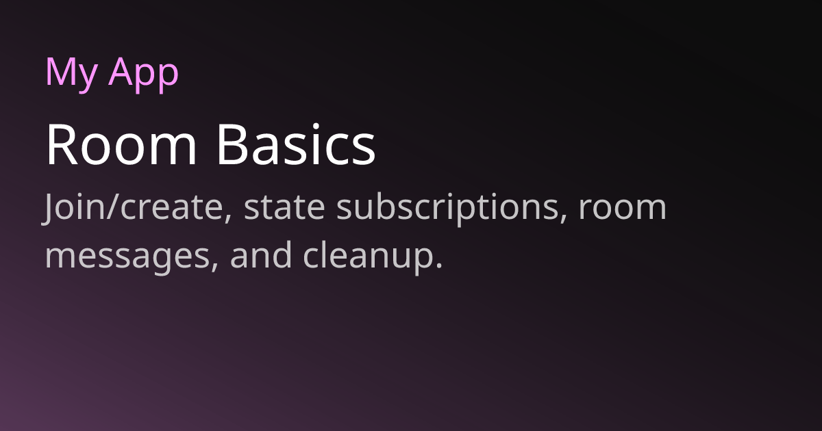 Room Basics | NEXIS Docs